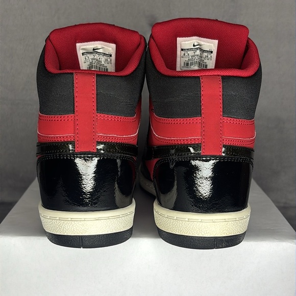 🔥🔥🔥Nike Force Dunk Sky High Hidden Wedge Heel Blk Red Women Sneaker Size: 9.5🔥🔥🔥 - Picture 4 of 10